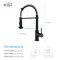 Kibi Aurora Single Handle Pull Down Kitchen Sink Faucet KKF2003MB - alternate 8